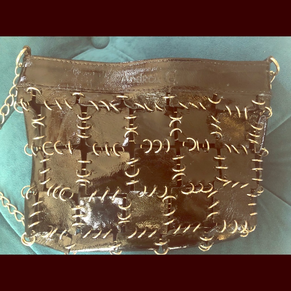 Funky playful leather chain purse